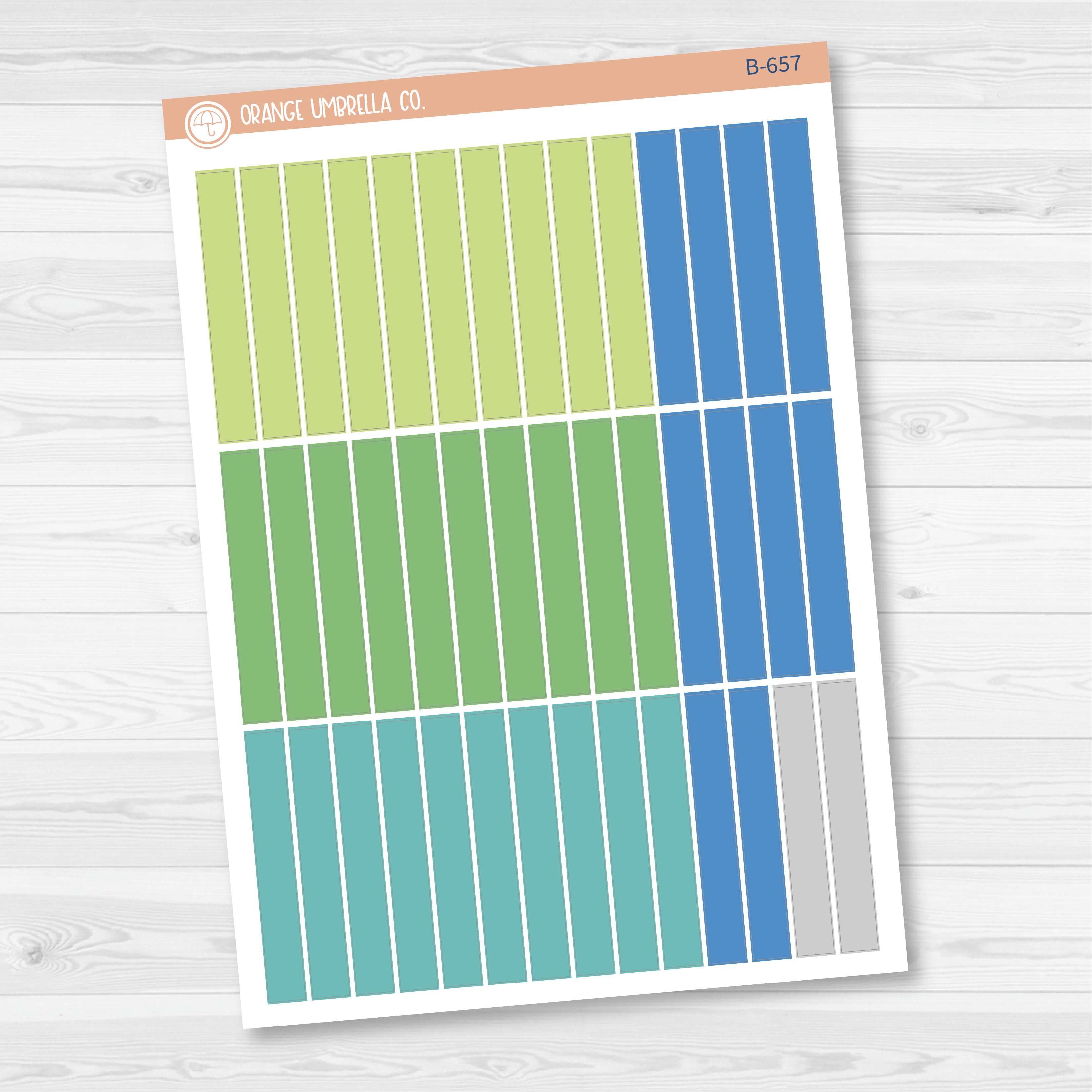 CLEARANCE | Plum Vertical Priorities Color Strip Planner Stickers | Bright | B-656 / B-657 / B-658