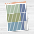 Plum Vertical Priorities Color Strip Planner Stickers | Muted | B-659 / B-660 / B-661 / B-662