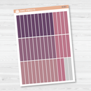 Plum Vertical Priorities Color Strip Planner Stickers | Muted | B-659 / B-660 / B-661 / B-662