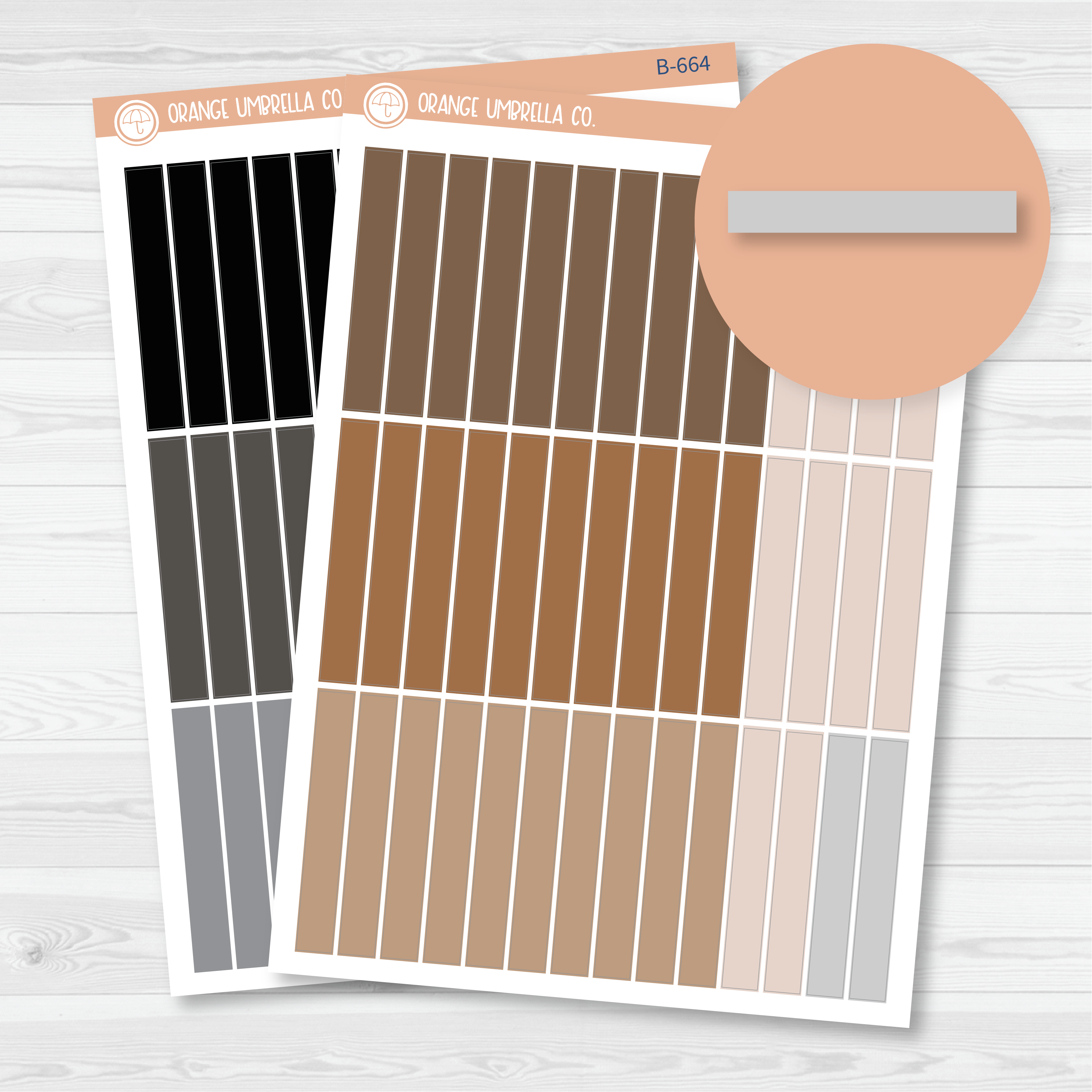 CLEARANCE | Plum Vertical Priorities Color Strip Planner Stickers | B-663 / B-664