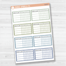Habit Tracker - 4 Slots Planner Stickers | F16script | Muted | B-670/B-671/B-672