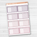 Habit Tracker - 4 Slots Planner Stickers | F16script | Muted | B-670/B-671/B-672