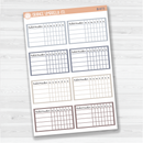 Habit Tracker - 4 Slots Planner Stickers | F16script | Neutrals | B-673/B-674
