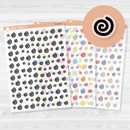 Swirls Icon Planner Stickers | Clear Matte | B-688-CM