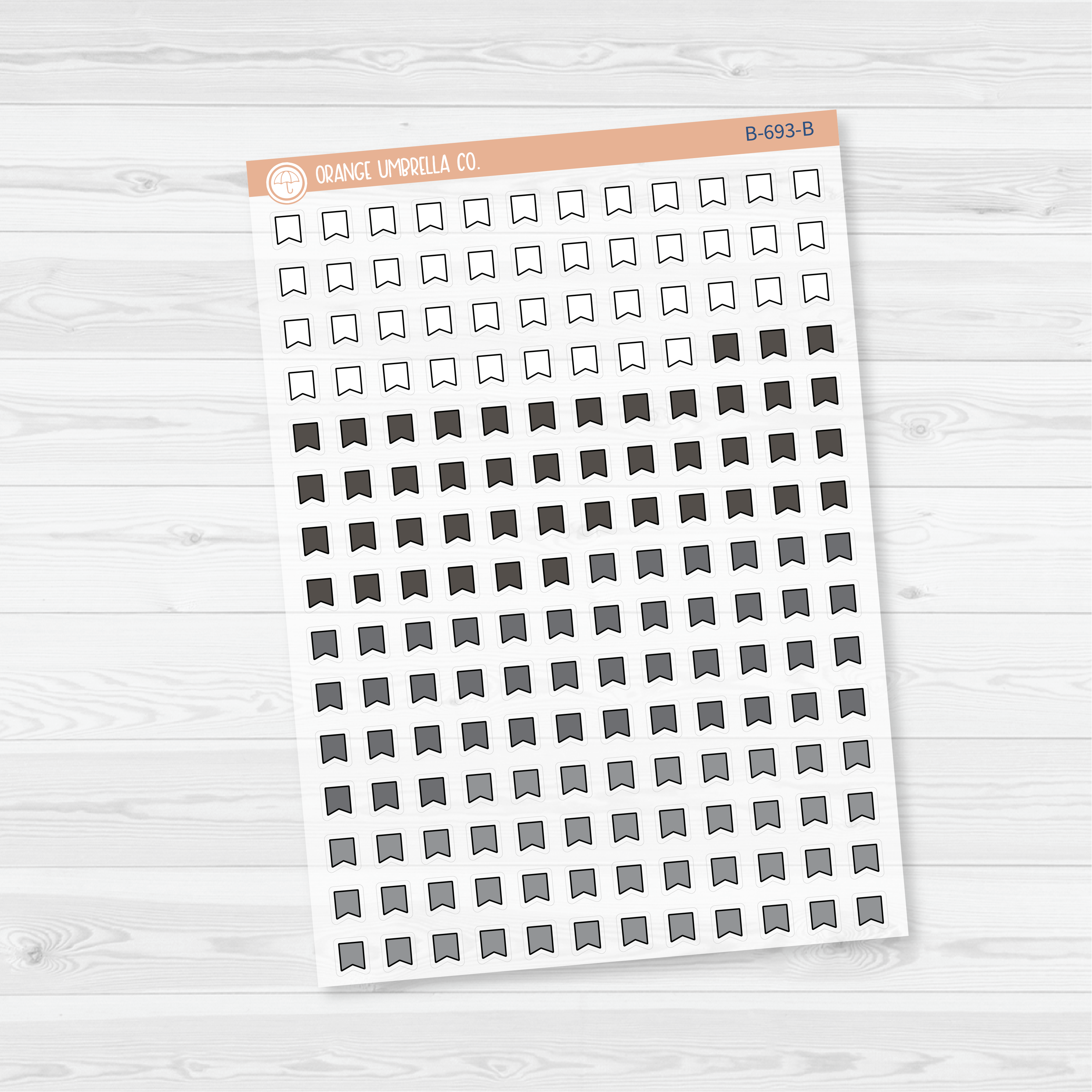 CLEARANCE | Tiny Flag Planner Stickers from Kits | Clear Matte | B-693-CM