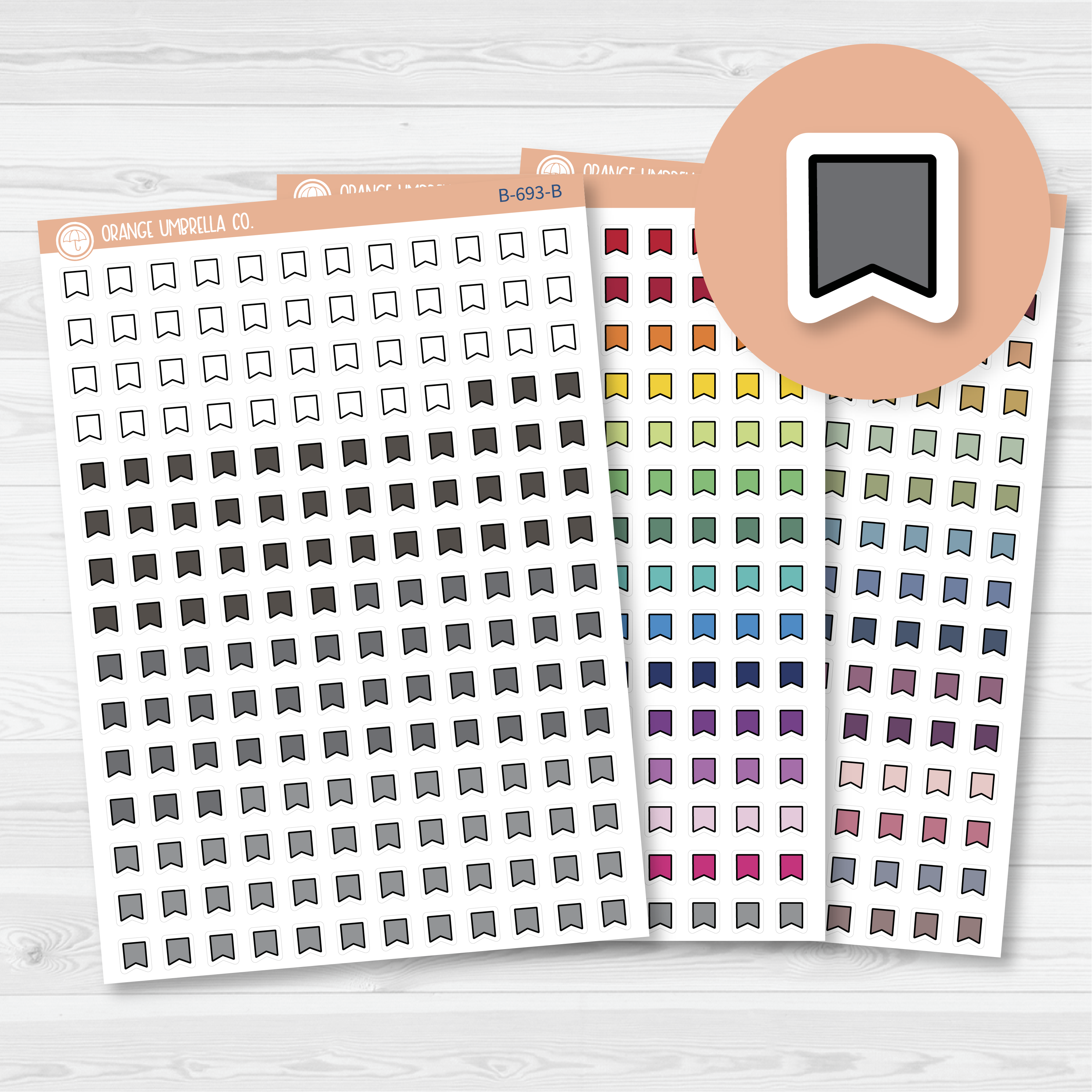 CLEARANCE | Tiny Flag Planner Stickers from Kits | B-693