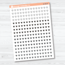 Tiny Micro Heart Planner Stickers | Functional & Decorative Icon Stickers | B-706
