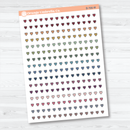 Tiny Micro Heart Planner Stickers | Functional & Decorative Icon Stickers | B-706