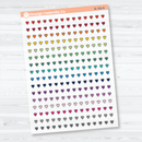 Tiny Micro Heart Clear Matte Planner Stickers | Functional & Decorative Icon Stickers | B-706-CM