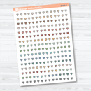 Tiny Micro Heart Planner Stickers | Functional & Decorative Icon Stickers | B-706
