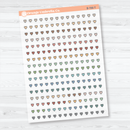 Tiny Micro Heart Clear Matte Planner Stickers | Functional & Decorative Icon Stickers | B-706-CM
