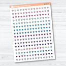 Tiny Micro Heart Planner Stickers | Functional & Decorative Icon Stickers | B-706
