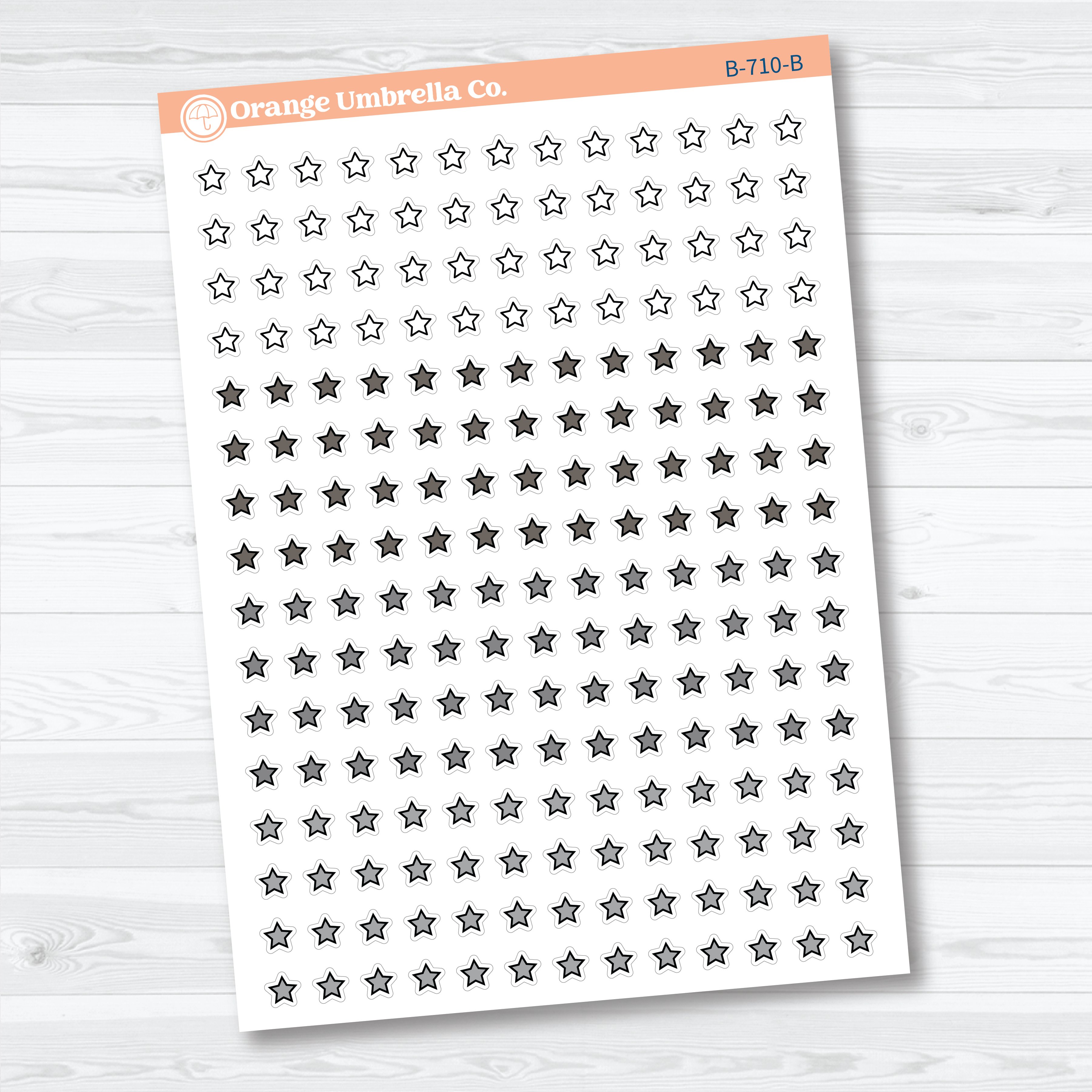 Tiny Star Icon Planner Stickers | Micro Functional Planner Stickers | B-710