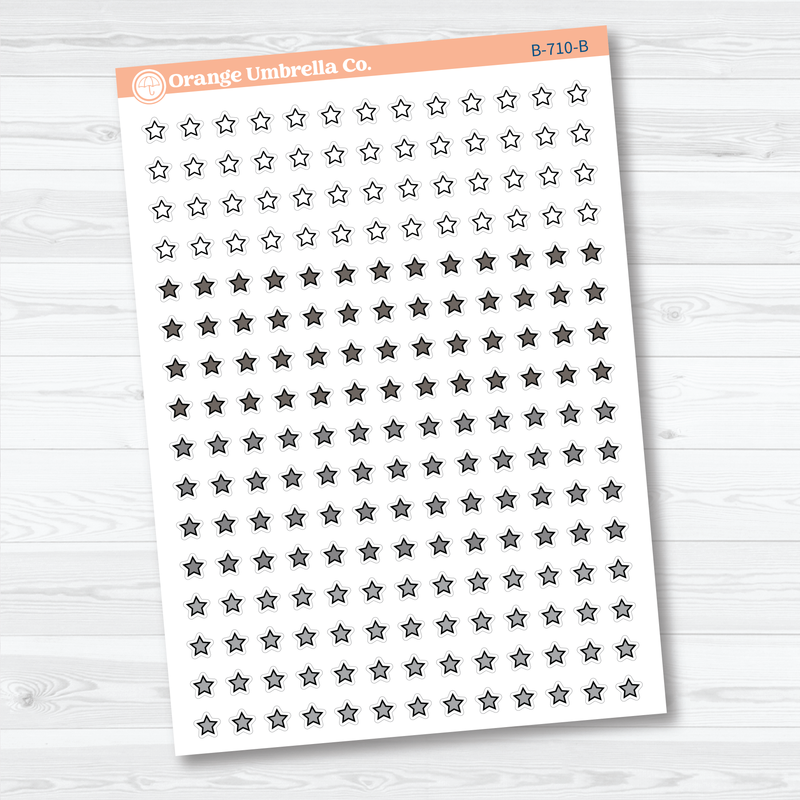 Tiny Star Icon Planner Stickers | Micro Functional Planner Stickers | B-710