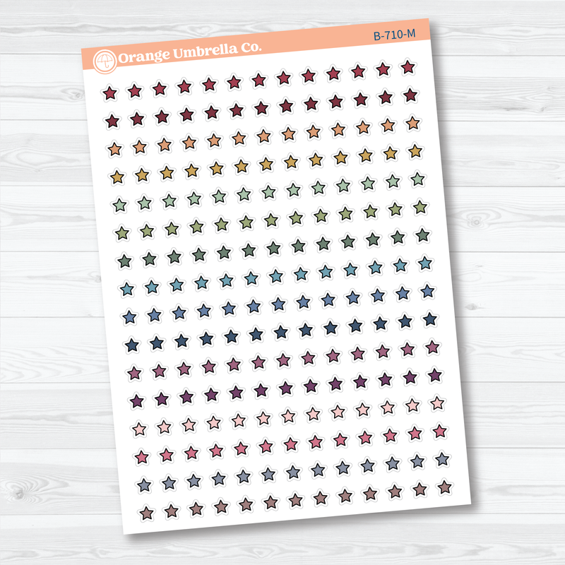Tiny Star Icon Planner Stickers | Micro Functional Planner Stickers | B-710
