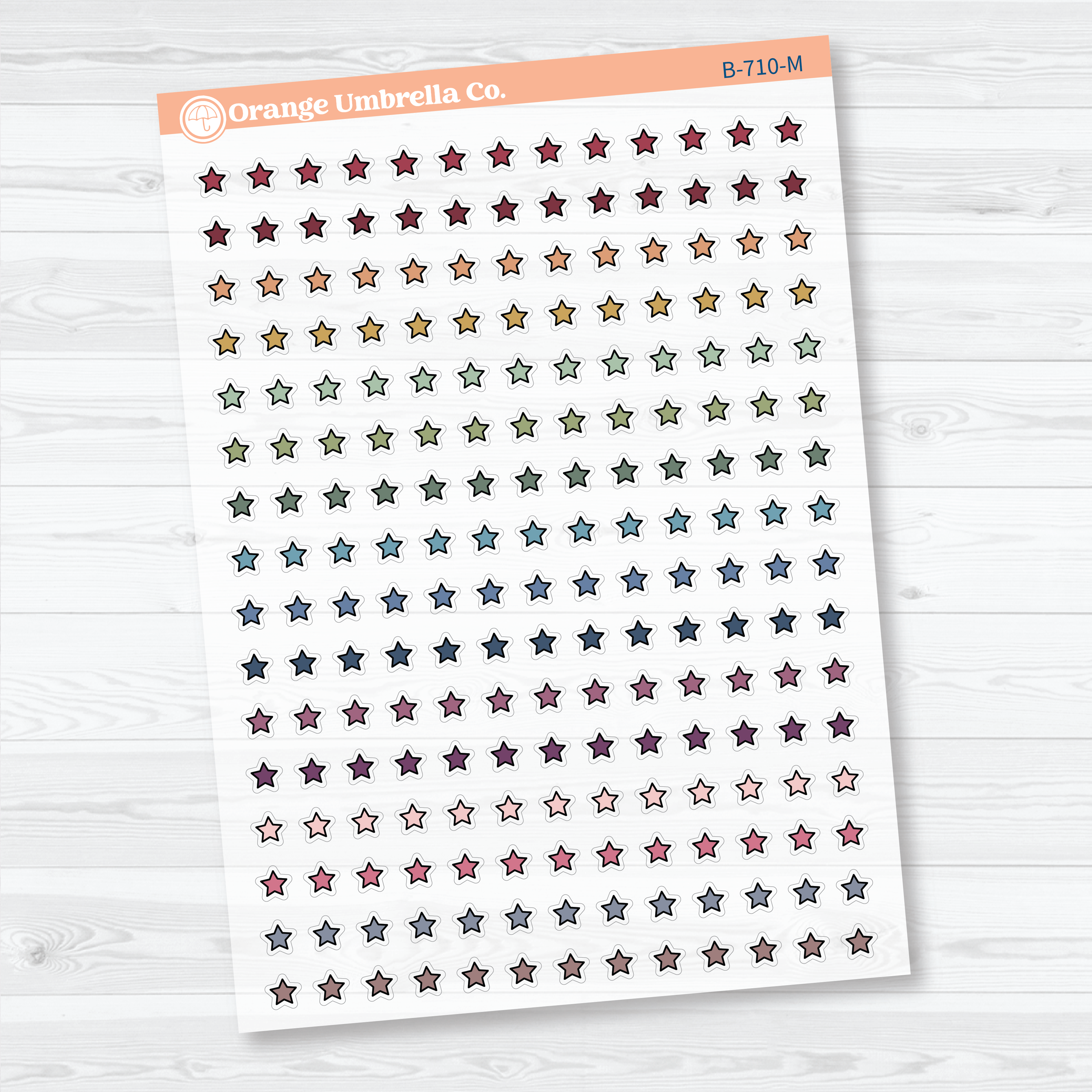 Tiny Star Icon Clear Matte Planner Stickers | Micro Functional Planner Stickers | B-710-CM