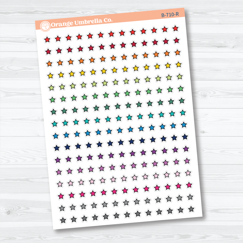 Tiny Star Icon Planner Stickers | Micro Functional Planner Stickers | B-710