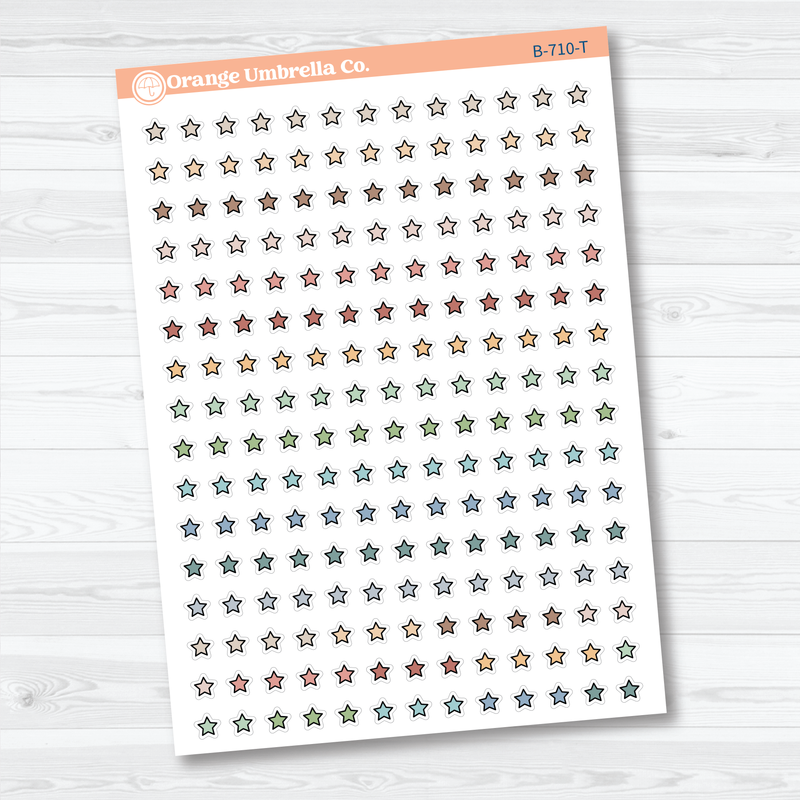 Tiny Star Icon Planner Stickers | Micro Functional Planner Stickers | B-710