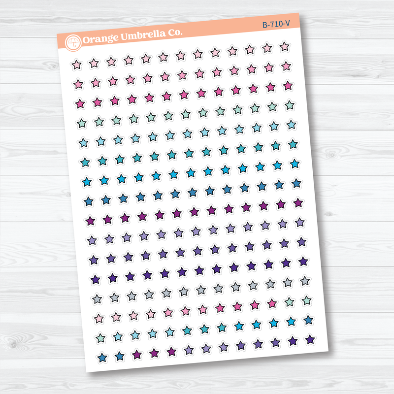 Tiny Star Icon Planner Stickers | Micro Functional Planner Stickers | B-710