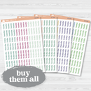 Days of the Week Script Planner Stickers | F19 | Erin Condren Evolve Palette | 2024-2025 Colors | EC-089-092/192
