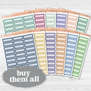 Basic Quarter Box Label Planner Stickers | for Erin Condren Evolve Palette | EC-059-064