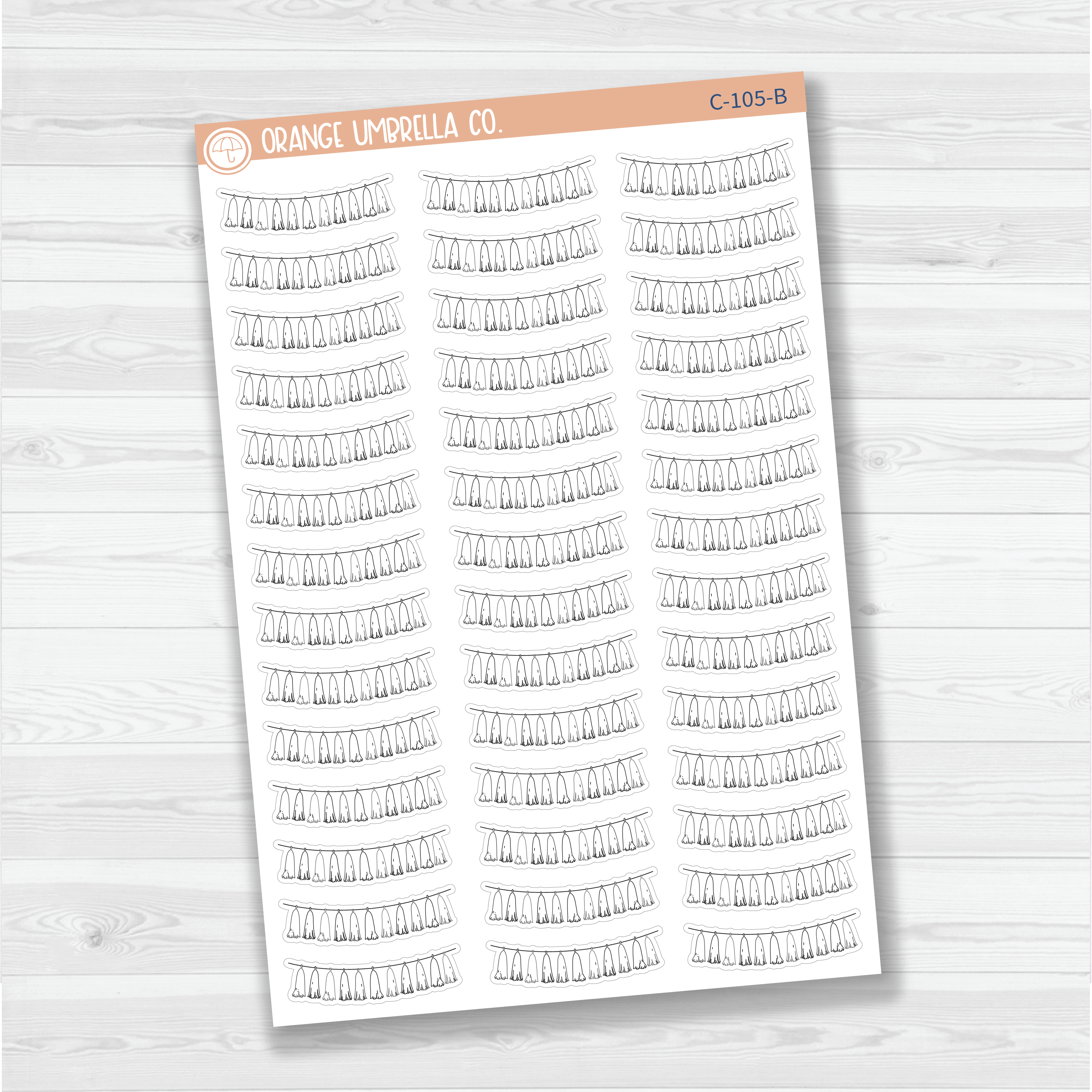 Tassel Chain Deco Planner Stickers | C-105
