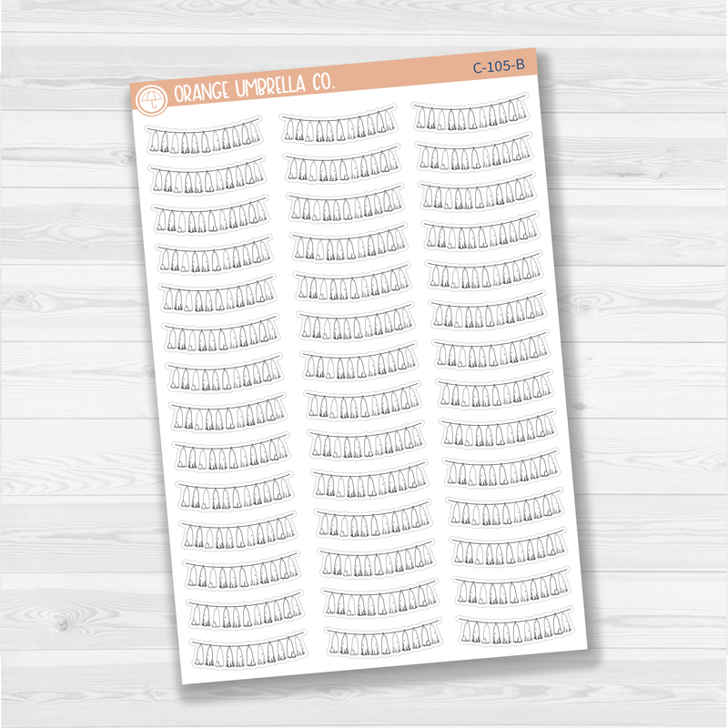 Tassel Chain Deco Planner Stickers | C-105