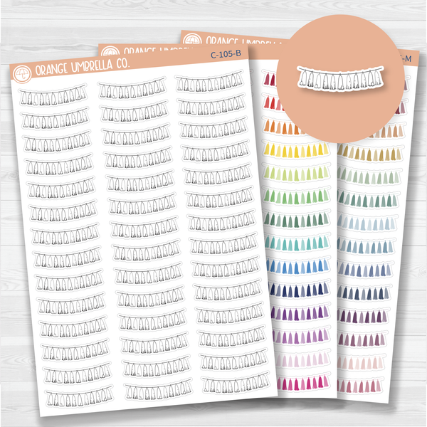 Tassel Chain Deco Planner Stickers | C-105