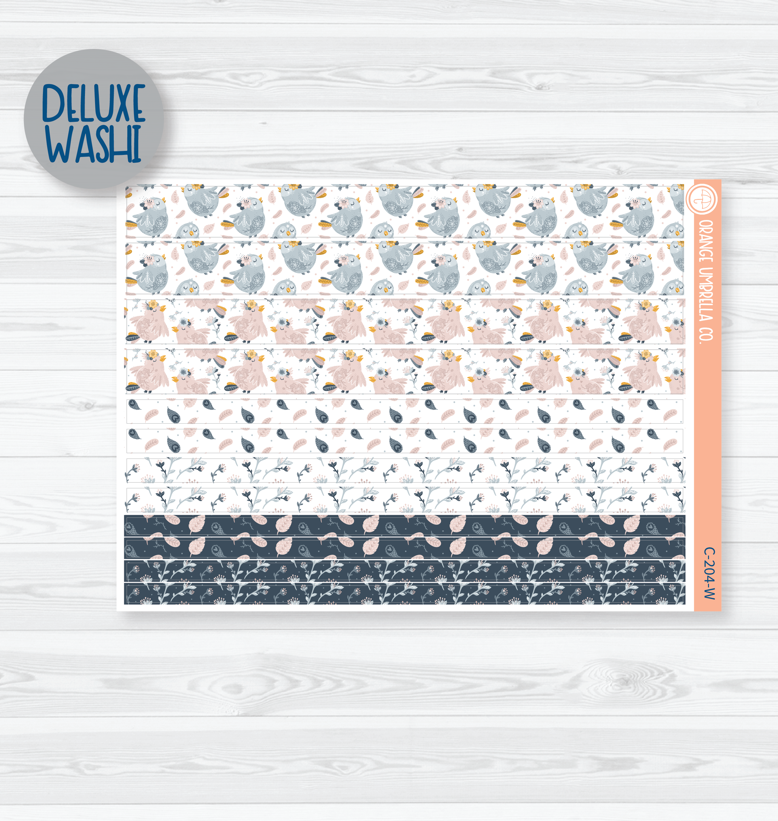 CLEARANCE | Birds & Flowers Deco Planner Stickers | C-204