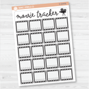 Movie Tracker Full Page Dashboard |  A5 & 7x9 Size Deco Planner Stickers | C-214
