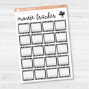 Movie Tracker Full Page Dashboard |  A5 & 7x9 Size Deco Planner Stickers | C-214