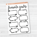 Favorite Quotes Tracker Full Page Dashboard | A5 & 7x9 Size Deco Planner Stickers | C-215