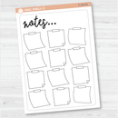 Notes Tracker Full Page Dashboard |  A5 & 7x9 Size Deco Planner Stickers | C-216