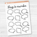 Things to Remember Tracker Full Page Dashboard | A5 & 7x9 Size Deco Planner Stickers | C-219