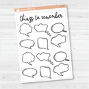 Things to Remember Tracker Full Page Dashboard | A5 & 7x9 Size Deco Planner Stickers | C-219