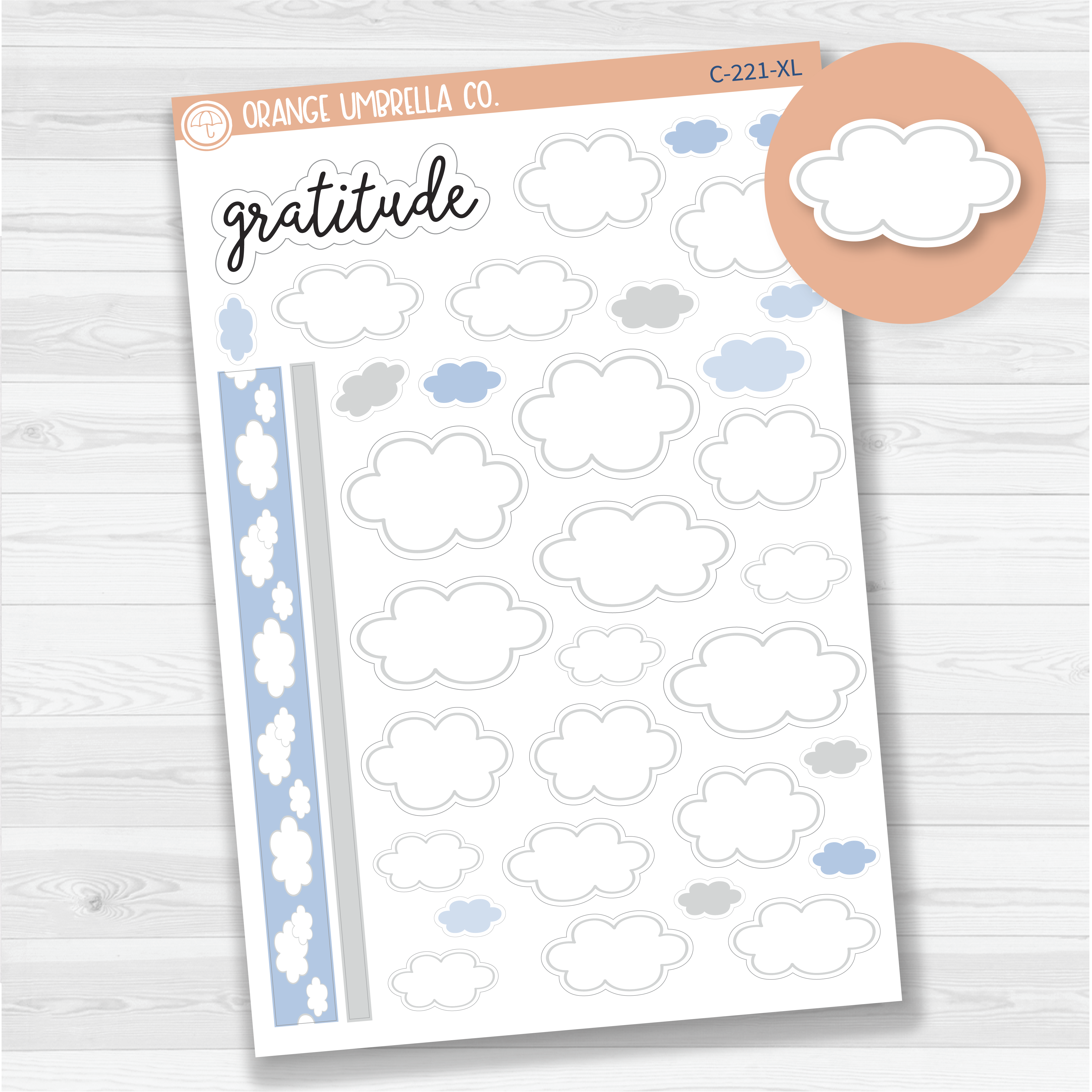 CLEARANCE | Gratitude Deco Planner Stickers  | C-221-XL