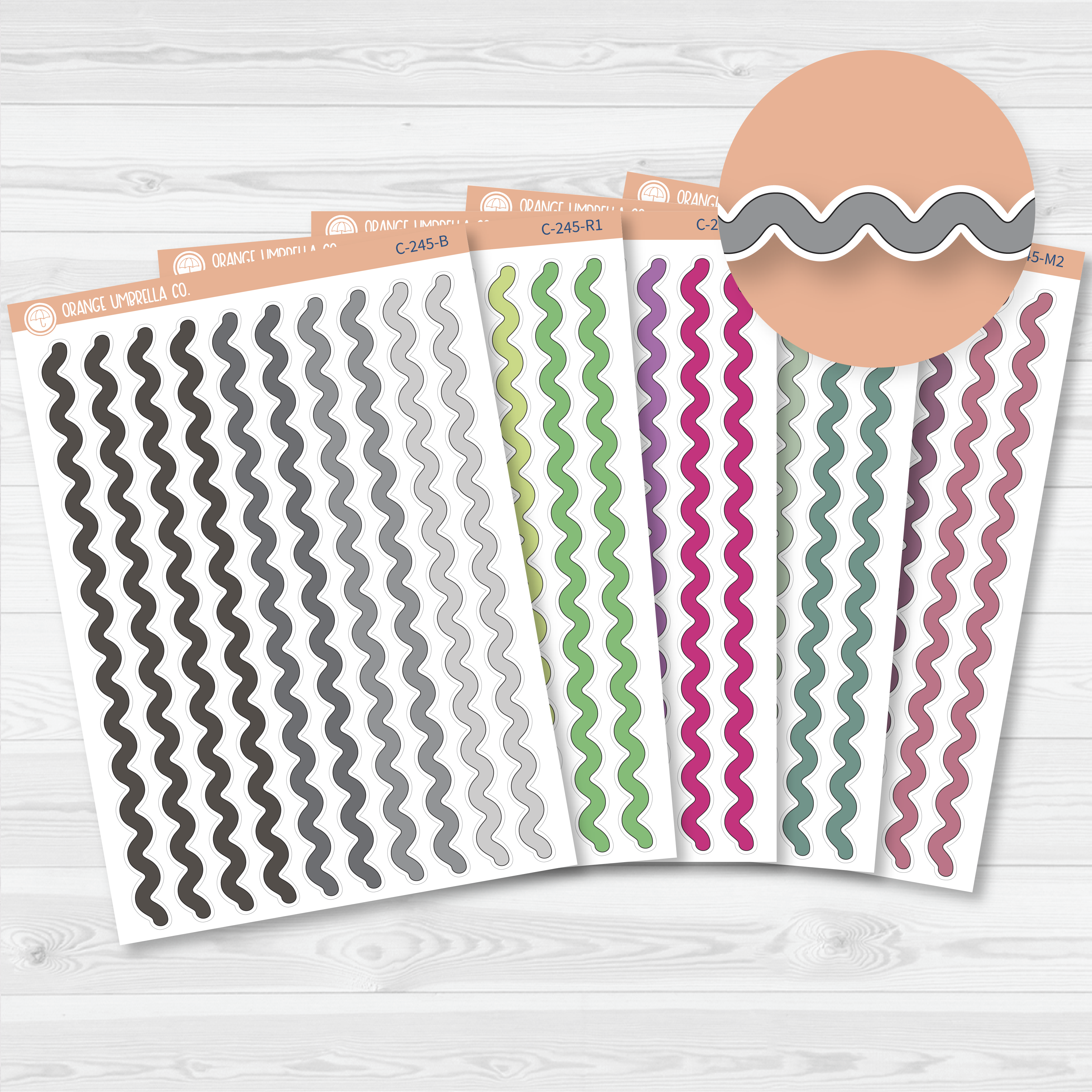 Sticker Label Rak Ric Rak Washi Strips Planner Stickers | C-245