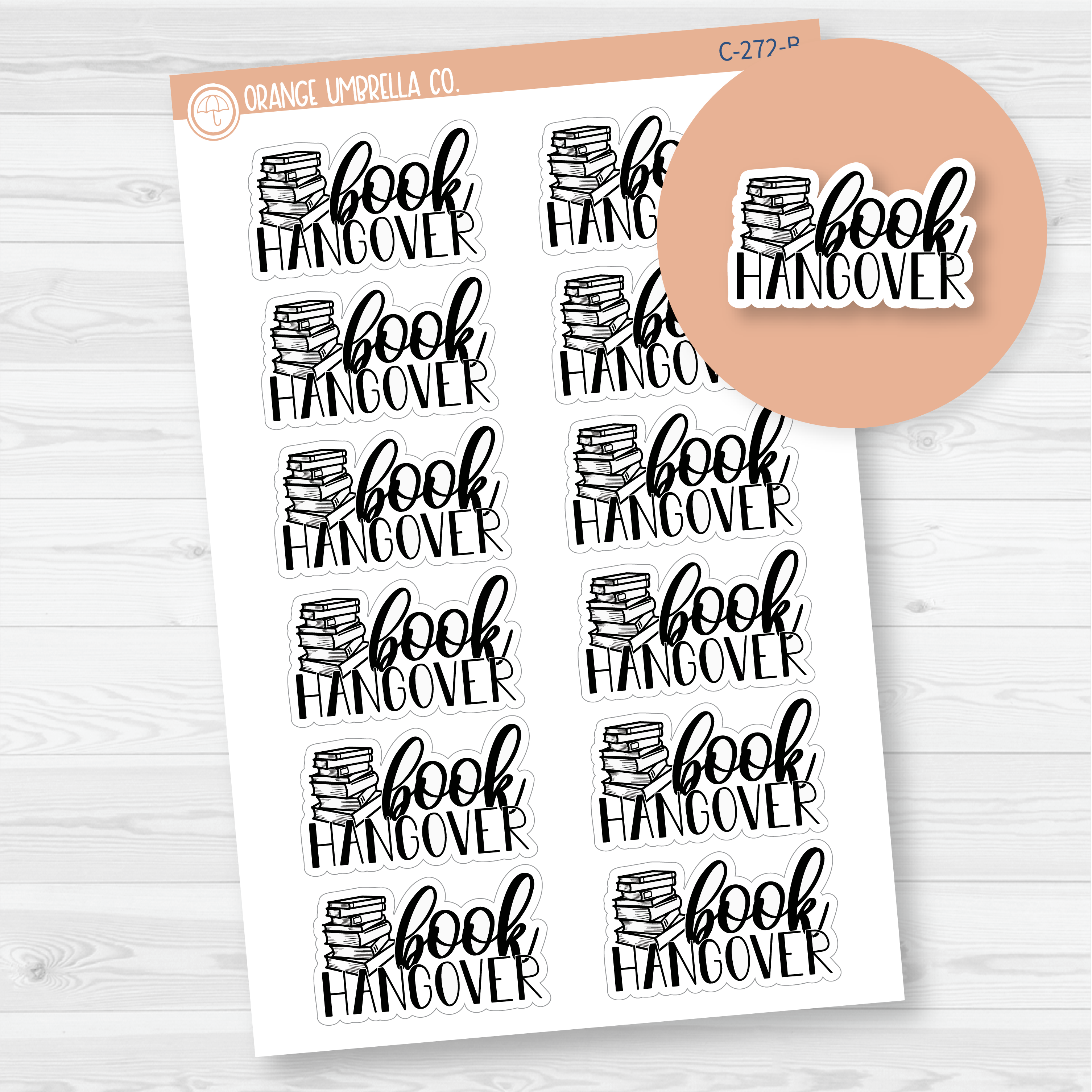 CLEARANCE | Book Hangover Quote Planner Stickers | C-272-B
