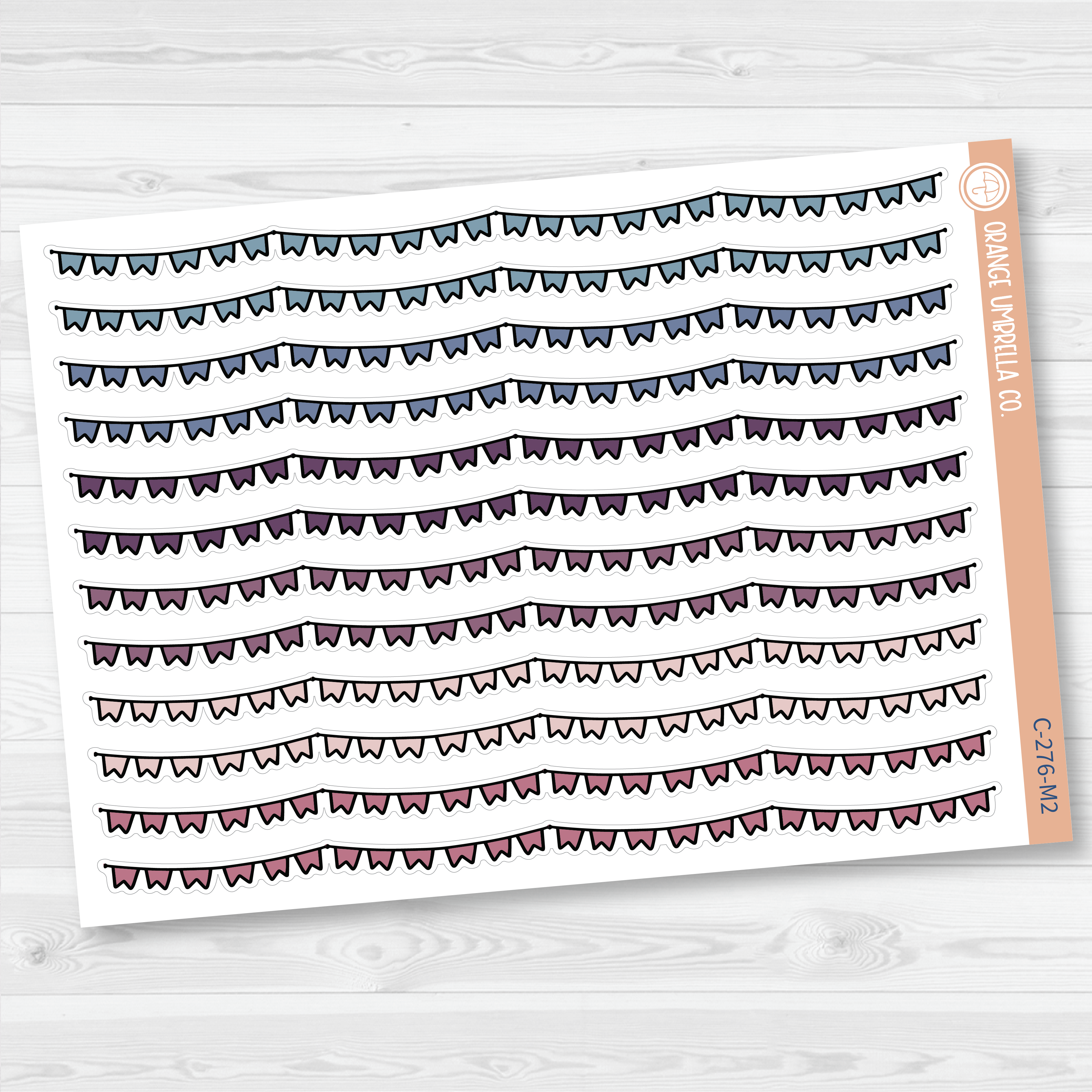 CLEARANCE | Pennant Pattern Washi Strips Planner Stickers and Labels | C-276
