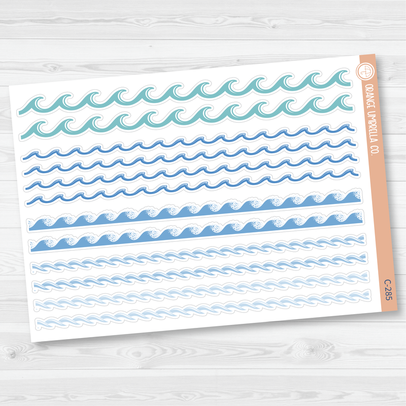 Waves Washi Strips Planner Stickers | C-285