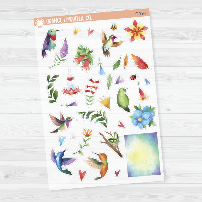 CLEARANCE | Hummingbird Deco Planner Stickers | C-296