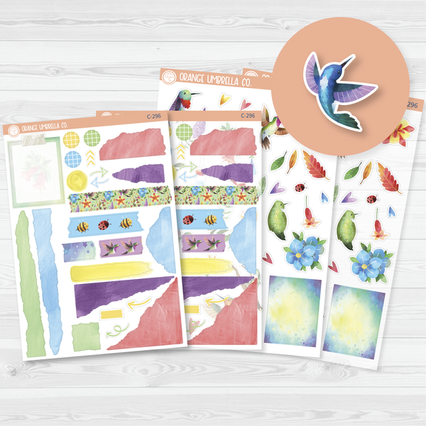 CLEARANCE | Hummingbird Deco Planner Stickers | C-296