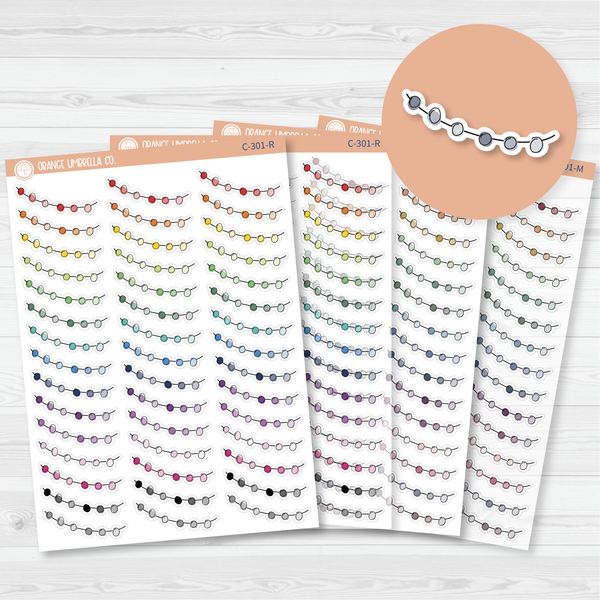 String Beads Deco Planner Stickers | C-301