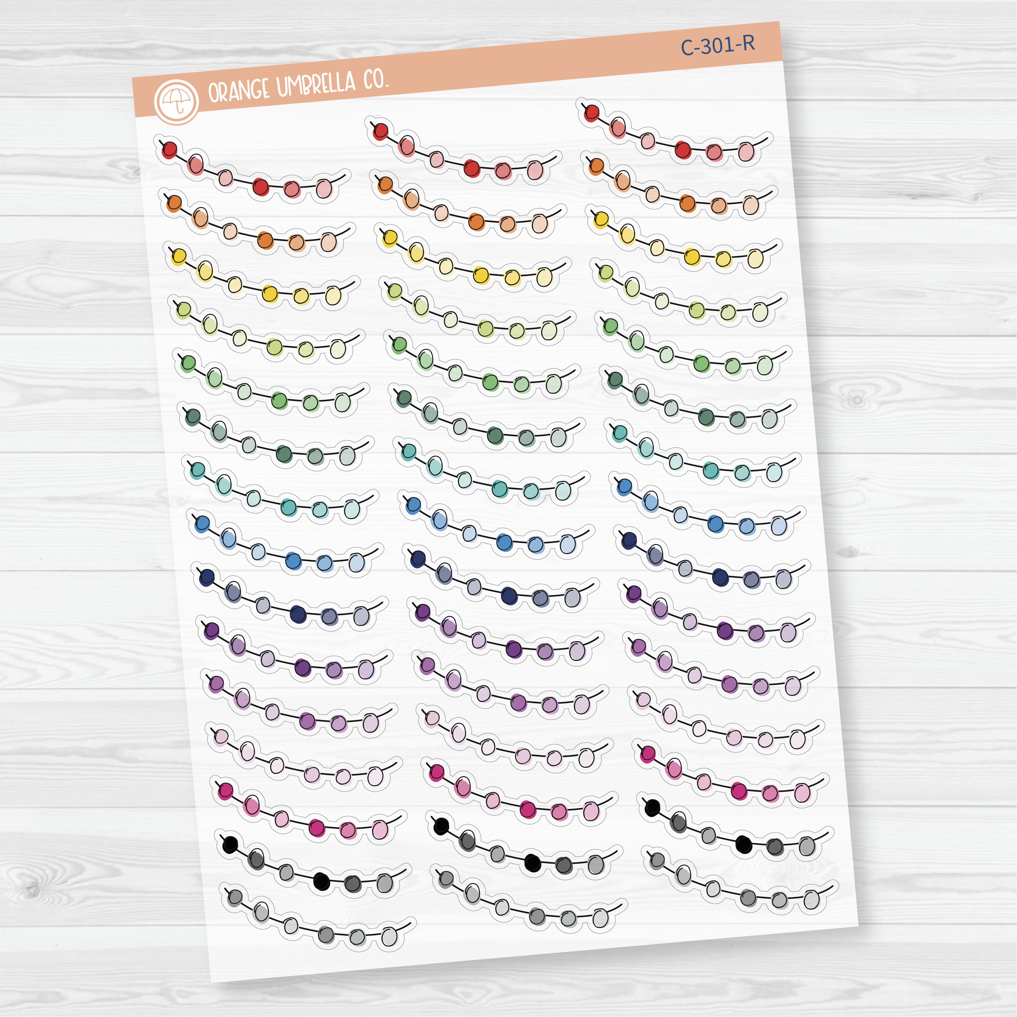 String Beads Deco Planner Stickers | C-301