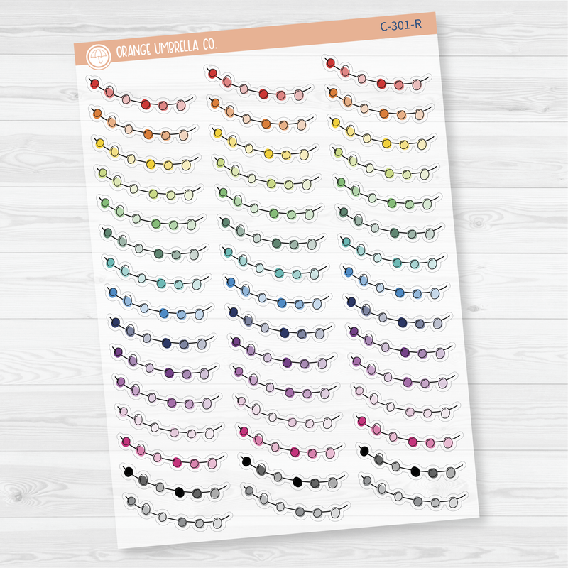 String Beads Deco Planner Stickers | C-301