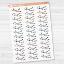 Double String Beads Deco Planner Stickers | C-302