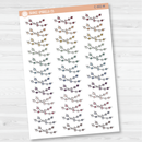 Double String Beads Deco Planner Stickers | C-302