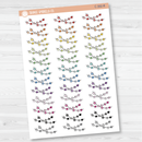 Double String Beads Deco Planner Stickers | C-302
