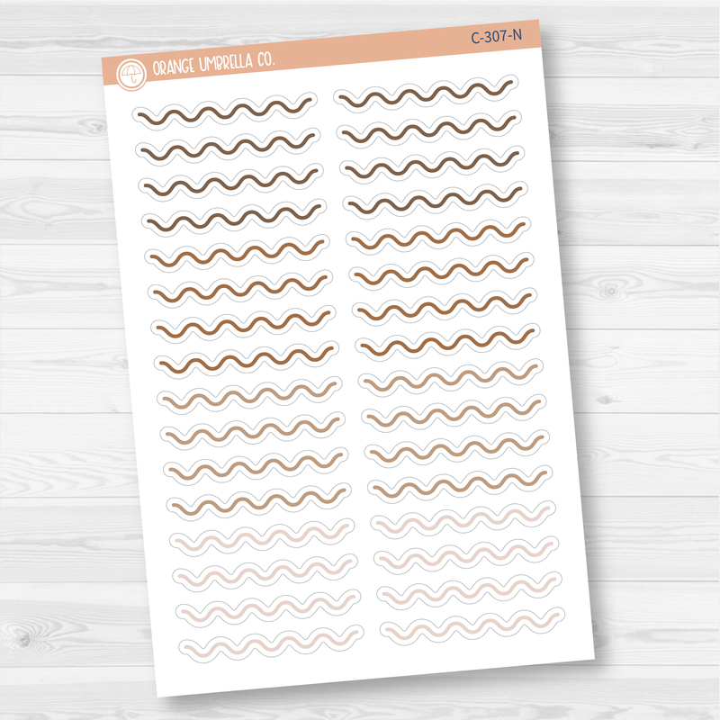 Squiggle Header / Divider Bar Planner Stickers | C-307