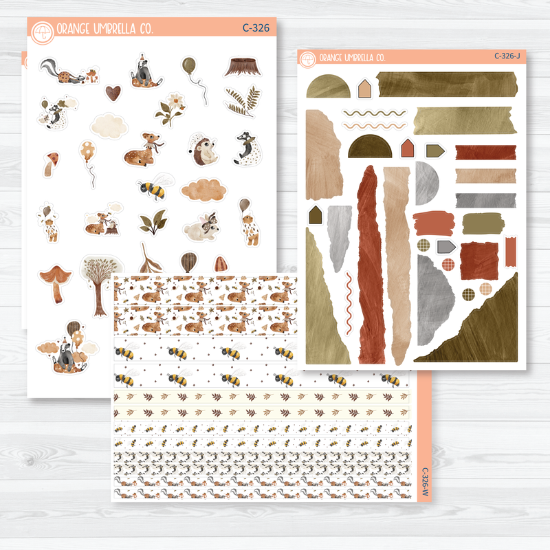 Woodland Babies Deco Planner Stickers | C-326